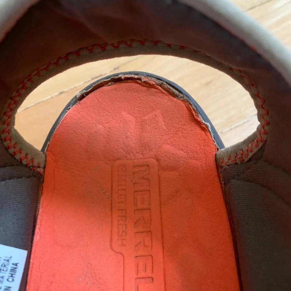 Merrell Boys Hydro Rapid Hiking Sandals Size 7 Orange Gray